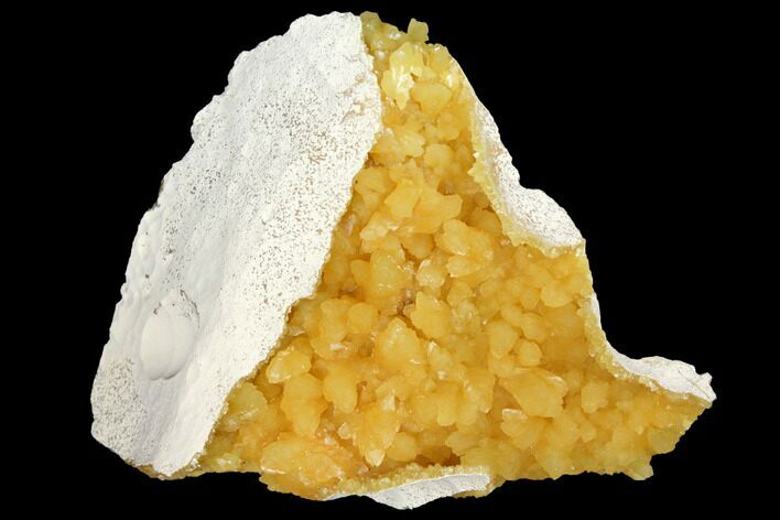 Fluorescent, Yellow Calcite Crystal Cluster - South Dakota #129711